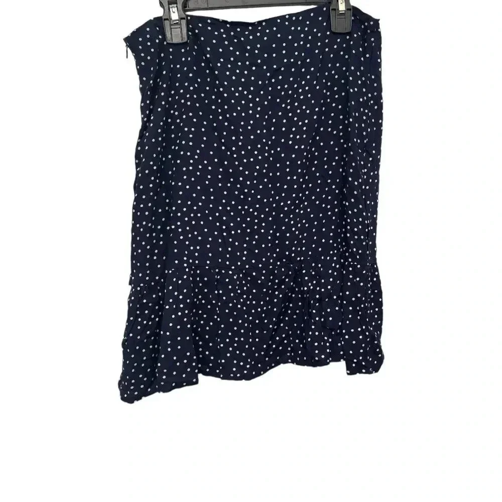 BLUE RAIN Navy Polka Dot Skirt NWOT - Picture 4 of 6